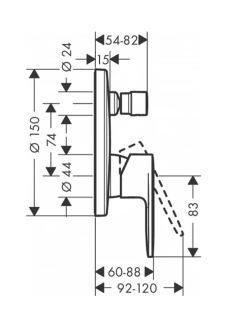Смеситель для душа Hansgrohe Vernis Blend 71466000